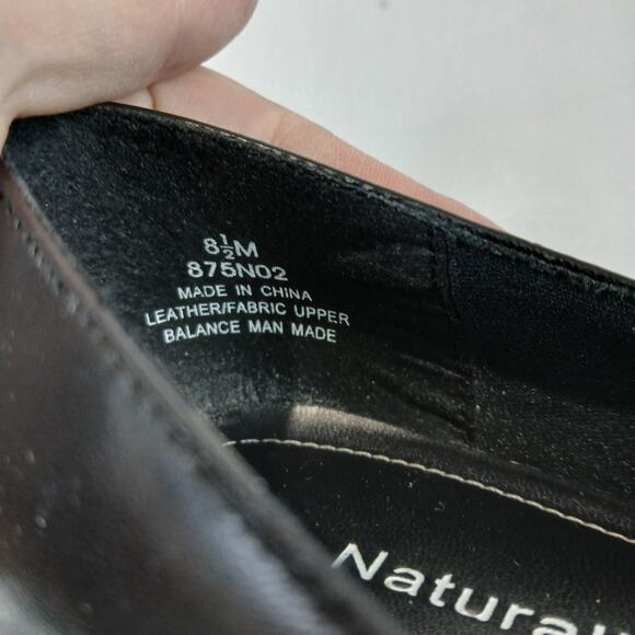 Naturalizer Shoes Womens 8.5 Parmel Black Fabric 875N02 Block Heels Loafer - Picture 5 of 11